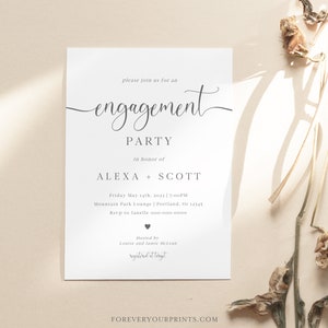 Engagement Party Invitation Template Editable Engagement - Etsy