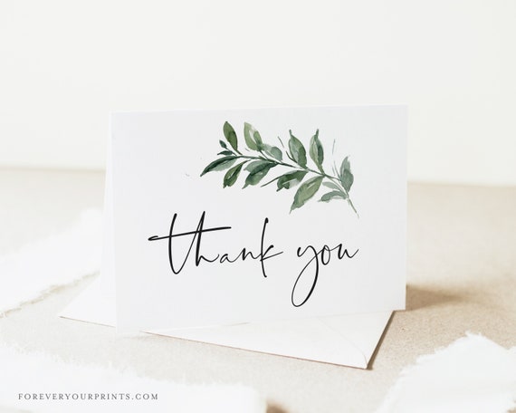 Thank You Cards Wedding, Wedding Thank You, Bridal Shower or Baby Shower Thank You Note Cards, Digital Download Il_570xn