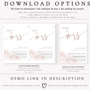 Miss to Mrs Bridal Shower Invite | Forever Your Prints