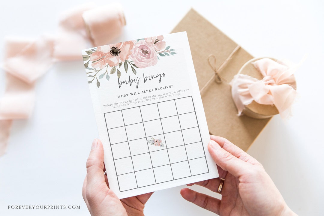Printable Baby Shower Bingo, Baby Shower Games, Baby Bingo Game, Baby ...