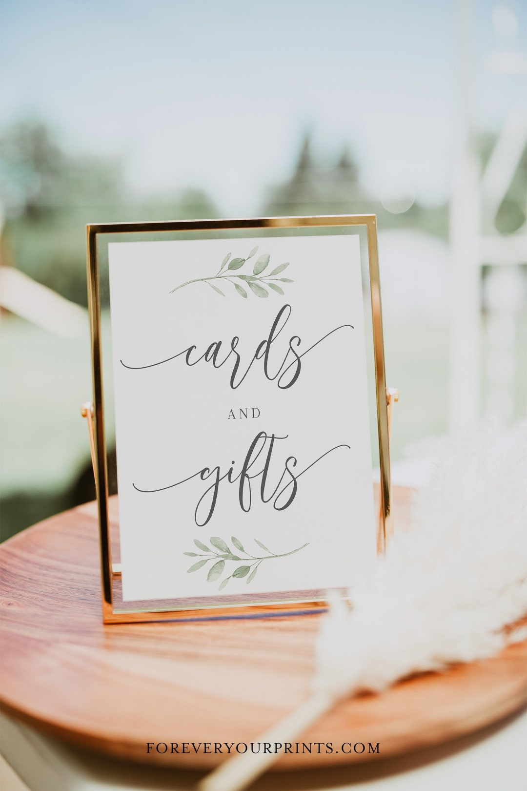 Baby Shower Sign Printable, Cards and Gifts Sign, Editable Table Decor ...