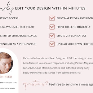 QR Code Wedding Rsvp Cards, Online Reply Card Template, Modern Minimalist, 100% Editable Text, Diy, Digital Download image 5