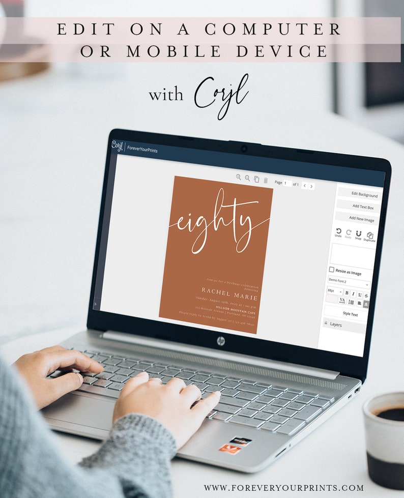 80th Birthday Invitation Printable Minimalist Birthday - Etsy