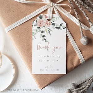 Printable Wedding Favor Tags Thank You Gift Tags Minimalist | Etsy