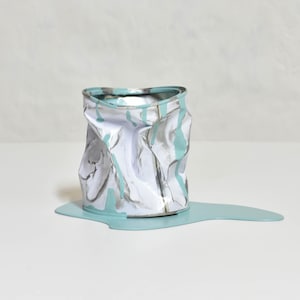 Original signed Pop Art decorative object, certified solid metal sculpture - Unique artwork - pastel decorative painting