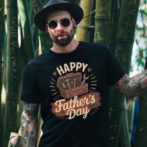Maglietta per la festa del papà, maglietta "Cassetta degli attrezzi", regalo per papà, regalo per la festa del papà, maglietta "Papà pratico", maglietta in stile retrò vintage per uomo