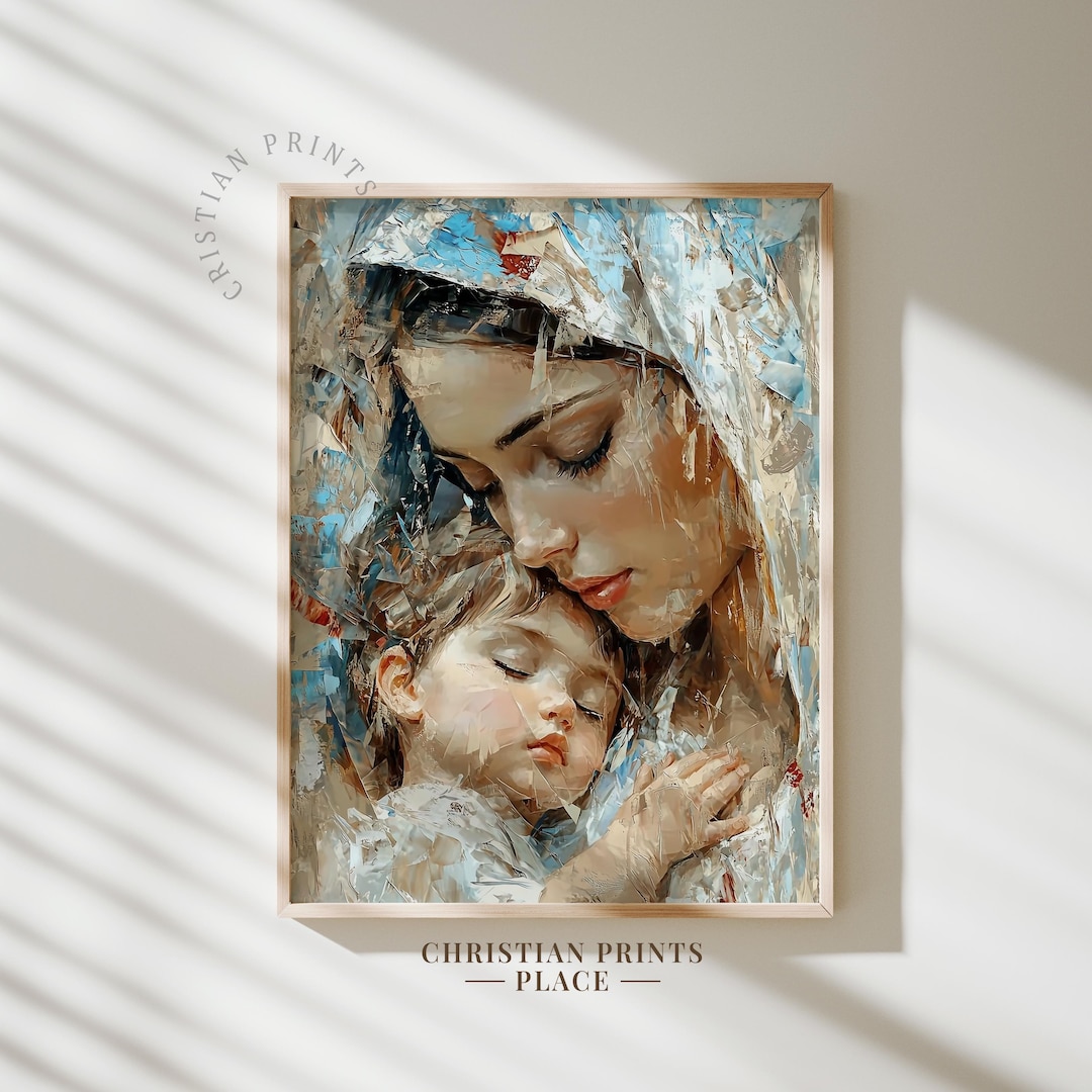 Our Lady and the Christ Child Christian Art Mary and Baby Jesus ...