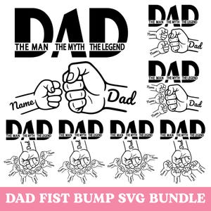 Punho personalizado para pai em SVG, Pai, o homem, o mito, a lenda, PNG, Dia dos pais em PNG, Mão de pai em SVG, Pai personalizado em PNG, Presente para pai, Presente para o dia dos pais