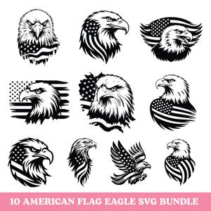 American Flag Eagle SVG bundle, 4th of July SVG, Patriotic Svg, American Bald Eagle Sublimation,Eagle svg Design,Usa Patriotic Svg cut files