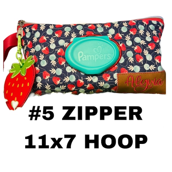 ITH Baby Wipes Holder Zipper Bag, Size #5 Zipper,