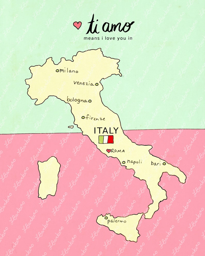 Download Printable Italy Map Modern Baby Nursery Art Baby - Etsy
