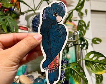 Black Cockatoo Vinyl Sticker