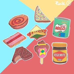 Aussie Fave Food Mini Vinyl Sticker Packs Aussie Faves Pack 1