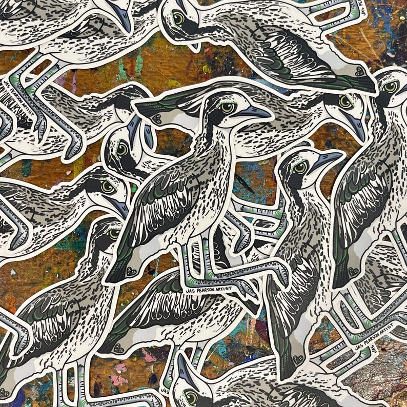 Curlew Bird Vinyl Sticker - Etsy