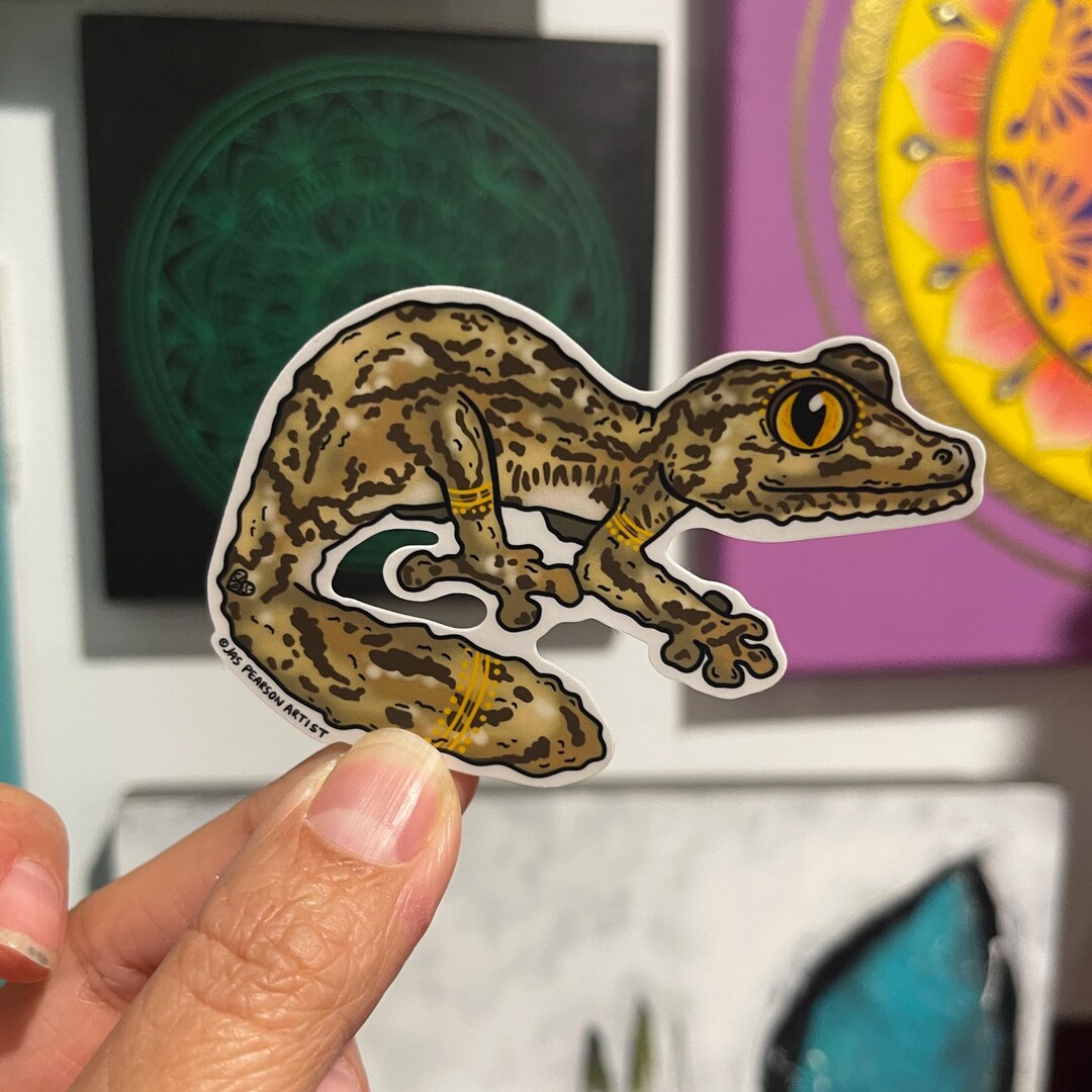 Leaf Gecko Reptile Vinyl Sticker - Etsy