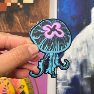 Moon Jellyfish Vinyl Sticker