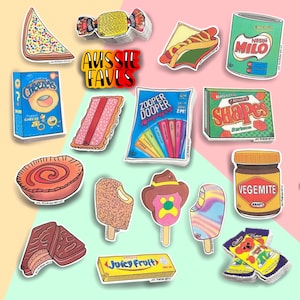 Aussie Fave Food Mini Vinyl Sticker Packs image 1