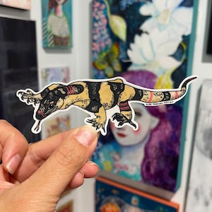 Vinylsticker Bells Phase Lace Monitor Hagedis Reptiel