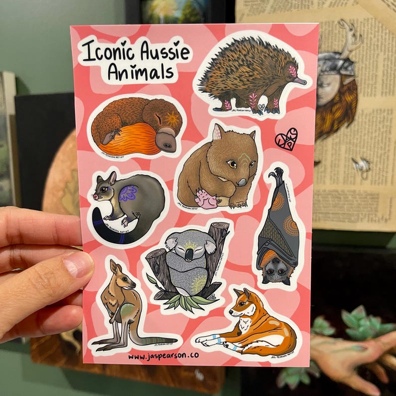 Iconic Aussie Animals Vinyl Sticker Sheet - Etsy