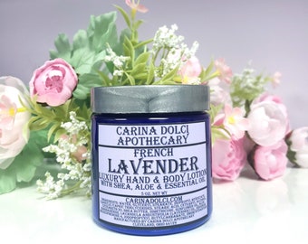 Lavender | Luxury Hand and Body Lotion | Essential Oil | Shea and Aloe | Carina Dolci Apothecary