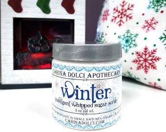 Winter | Indulgent Whipped Sugar Scrub | Mango, Shea & Cocoa Butter | Carina Dolci Apothecary