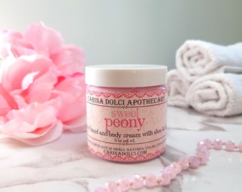 Sweet Peony | Luxury Hand and Body Lotion | Shea and Aloe | Carina Dolci Apothecary