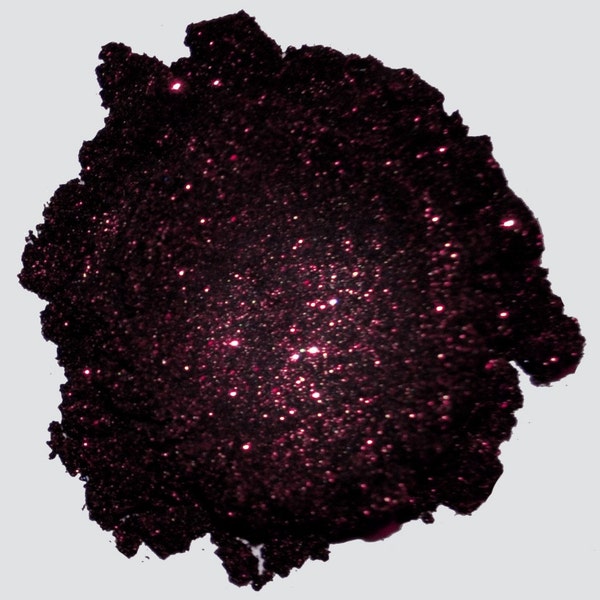 Midnight Roses - Black With Rose Pink Glitter - Carina Dolci Mineral Eye Shadow VEGAN