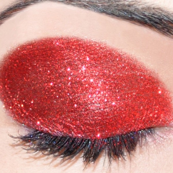 Cyber Monday Sale - Ruby Slippers - Red Micro Sugar Glitter Topping - For Eyes Face Nails and Body