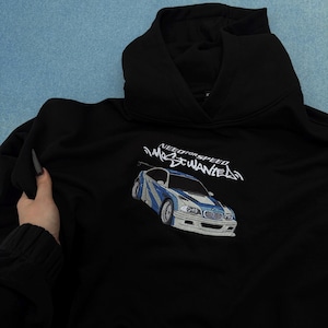 BMW M3 GTR T-Shirt – NFS Most Wanted Embroidered Tee – Racing Game Streetwear