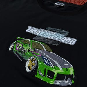 Футболка с вышивкой Need for Speed Underground 2 – уличная одежда JDM Nissan 350Z – подарок геймеру – футболка большого размера Drift Car