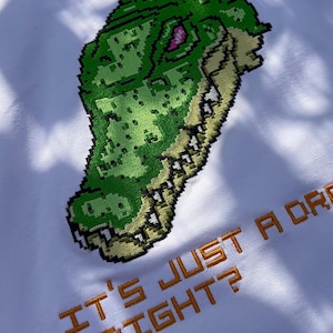 Hotline Miami Rami T-Shirt – Embroidered Crocodile Mask – Indie Retro Gamer Tee