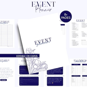 Event Planning Toolkit | Budget Tracker, Timeline, Vendor Checklist & Editable Templates | Wedding, Shower, Party Planner PDF