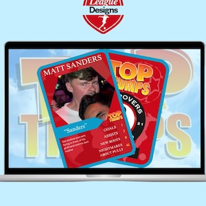 Bewerkbare kaartsjabloon voetballer | Canvastoppers | Aangepaste teampresentatie | Prijzen zondagcompetitie | Afdrukbare digitale download