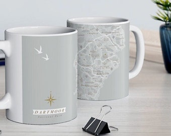 Ceramic Dartmoor National Park Map Mug 11oz