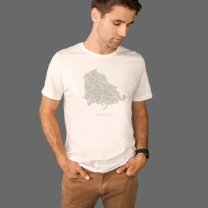 T-shirt New Forest pour homme. T-shirt New Forest Map. T-shirt du parc national du Dartmoor. Cadeau de la nouvelle forêt.