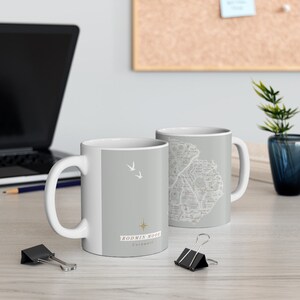 Keramik Bodmin Moor Map Becher 11oz. Cornwall Karte Becher. Cornwall Karte Geschenk.