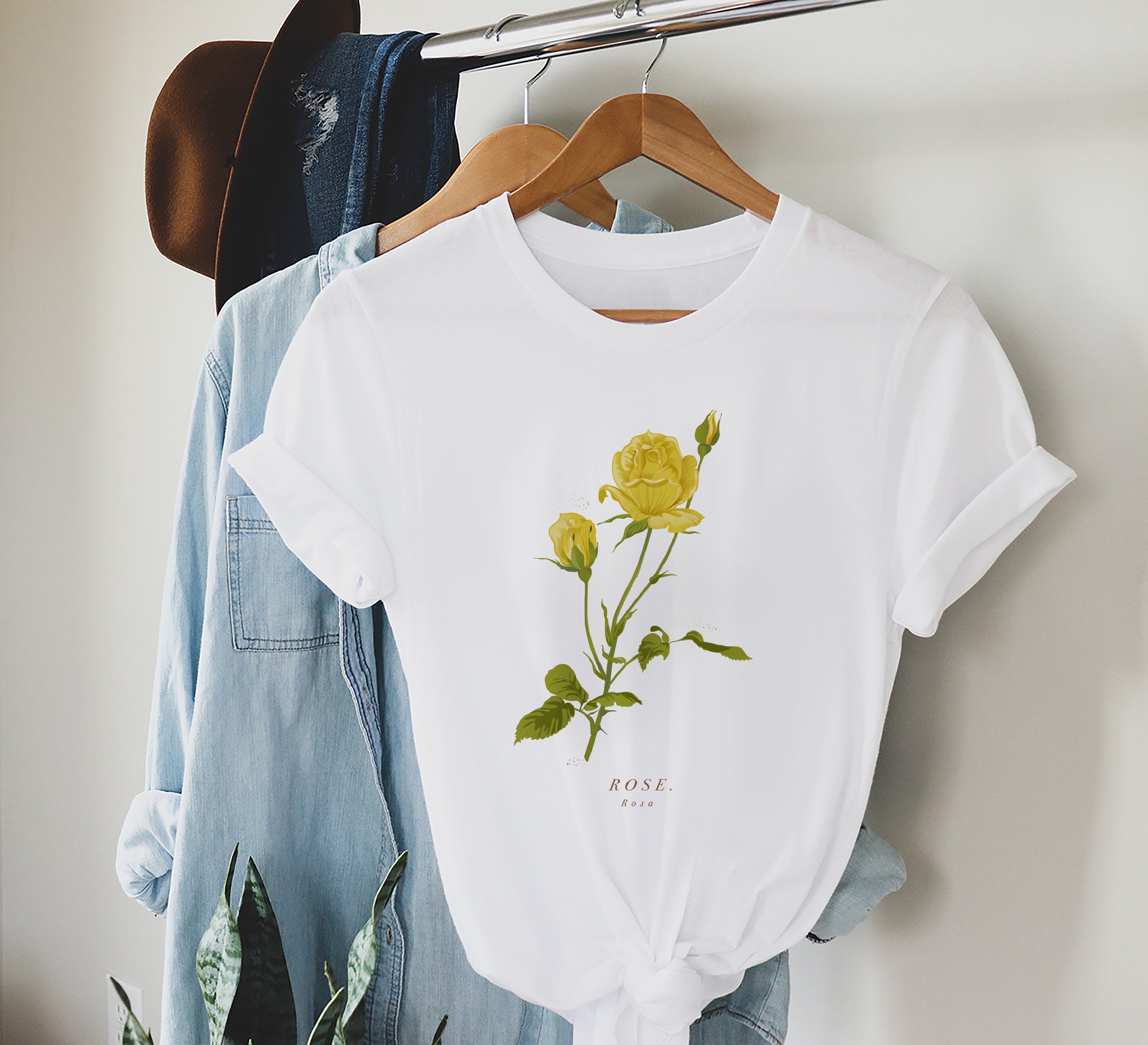 Rose Hand Embroidered T-shirt, Fashion Gifts for Mom, Unique Mothers Day  Gift, DIY Mothers Day Gifts, Funny Mothers Day Gift, Gifts Under 50 