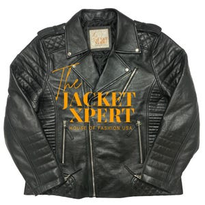 Kay Michaels Men's Genuine Leather Biker Jacket – Motorcycle Style Fashion