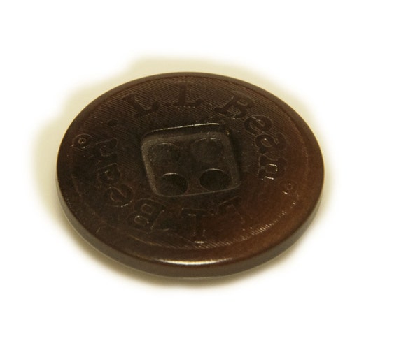 Vintage Lot of 4 Glossy Chocolate Brown Plastic Buttons Made USA .90