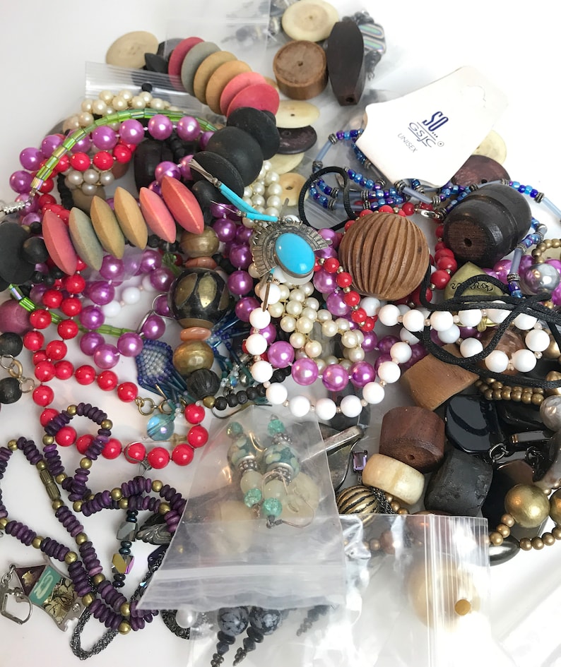 Mix Lot Costume Jewelry 4 Lbs Jewelry for Repair or Crafting