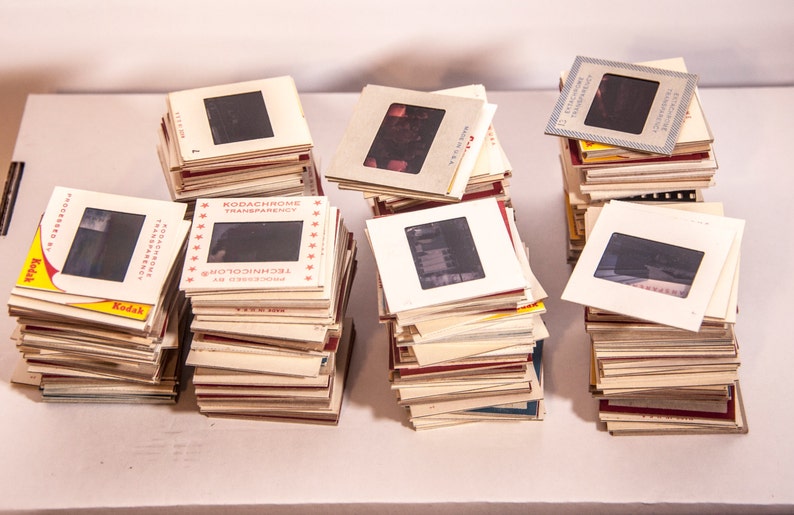 Lot of 350 Vintage 35mm Slides 50's 60's 70's 80's Mixed People Travel