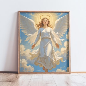 Angel Halo Print: Serene Christian Home Decor (Digital Download)