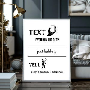 Lustiges Badezimmer Poster: Sarkastisches Humor Bild (Digitaler Download JPEGs