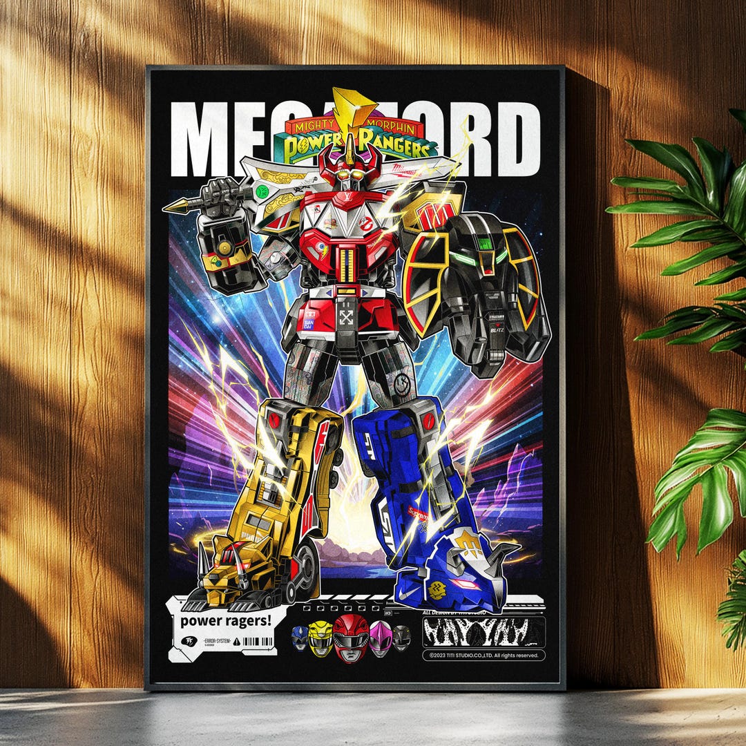 Power Ranger Wall Art, Mecha Anime Poster, Office Decor, Japanese Robot ...