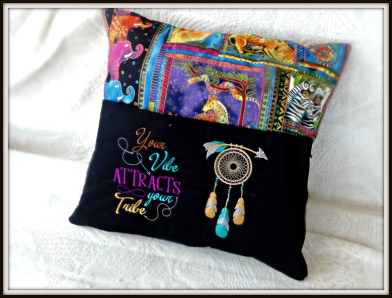 Tribe Pocket book pillow, my tribe pillow, your tribe, attraction quote, dreamcatcher pillow, book lover gift, bookish gift