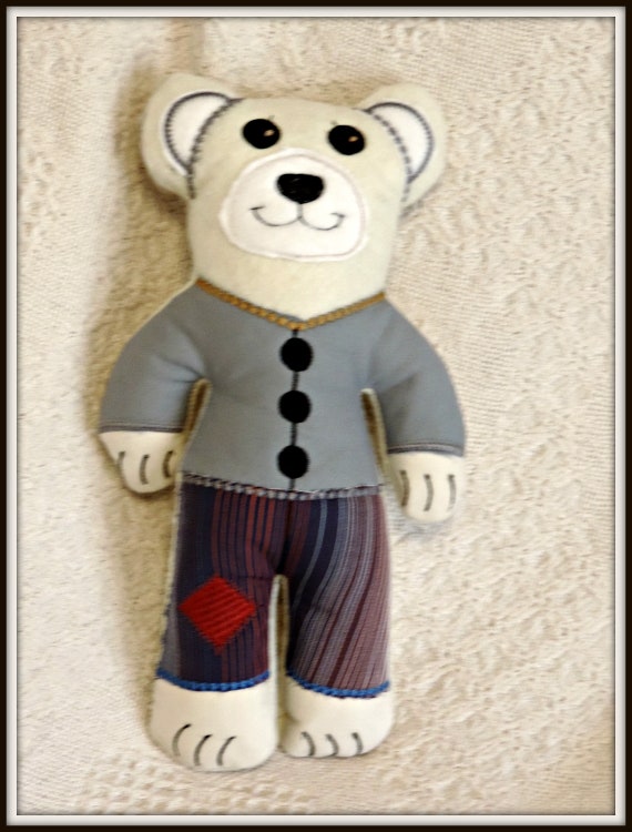 Memory bear, memory bear from shirt, custom bear from clothing, keepsake gift, sympathy gift, grief gift, memorial gift
