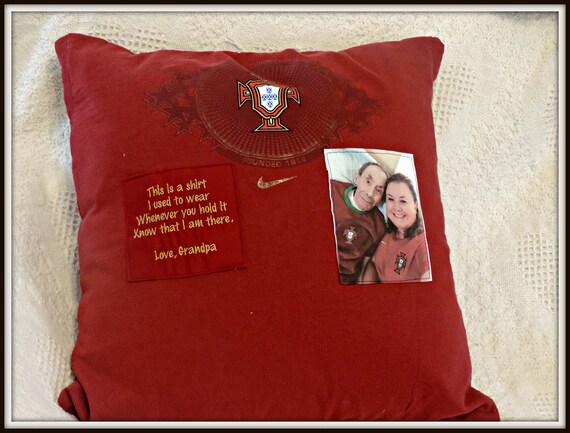 memory shirt pillow, pillow from t-shirt, loss of dad, grievance gift, memorial gift dad, grandpa memorial, loss of son, in memory of