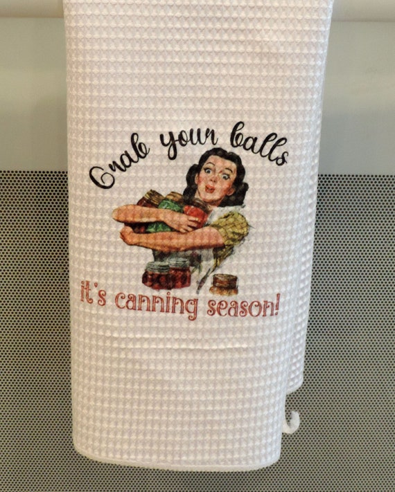 canning season kitchen towel, gift for gardener, homesteading, white elephant gifts, farmhouse towel, Christmas gifts for the kitchen