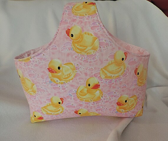 rubber ducky bag, nursery storage basket, duck nursery decor, baby duck nursery, baby shower gift, duckie basket, toy storage, new baby gift