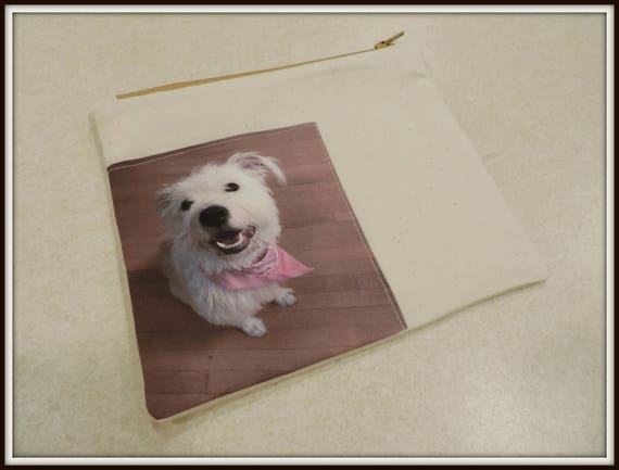 photo purse, pet photo purse, photo bag, memorial cosmetic pouch, cosmetic bag, personalized photo bag, pet lover gift, girlfriend gift